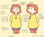 'Acorns' Amber and Spirit 'Autumn and Winter' Model Sheet / Turnaround by Gemma Roberts